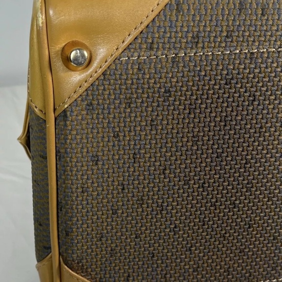 Authentic YSL Saint Laurent travel weekend tote bag leather canvas lock n key - Picture 11 of 16